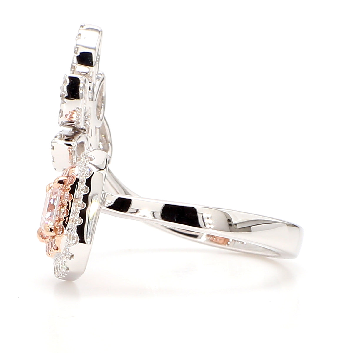 Natural Pink Radiant Diamond Ring | GIA Certified