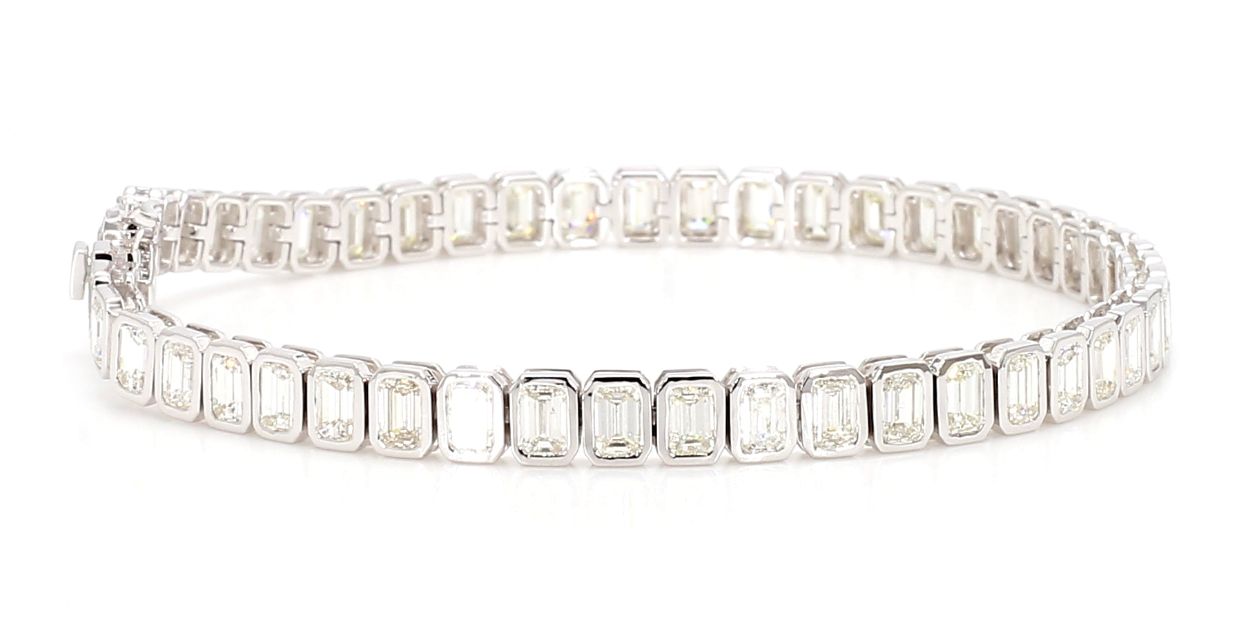Natural White Emerald Diamond Bracelet