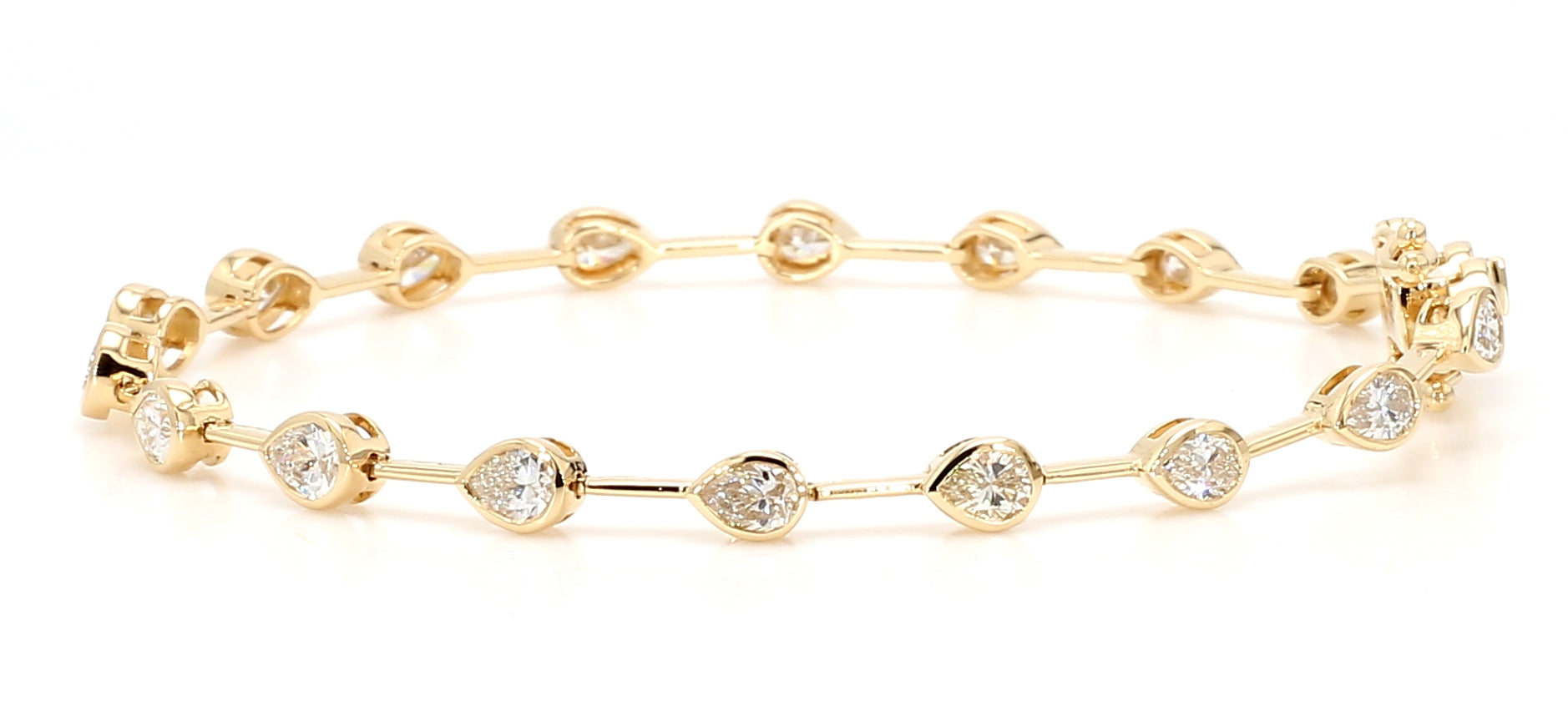 Natural White Pear Diamond Bracelet