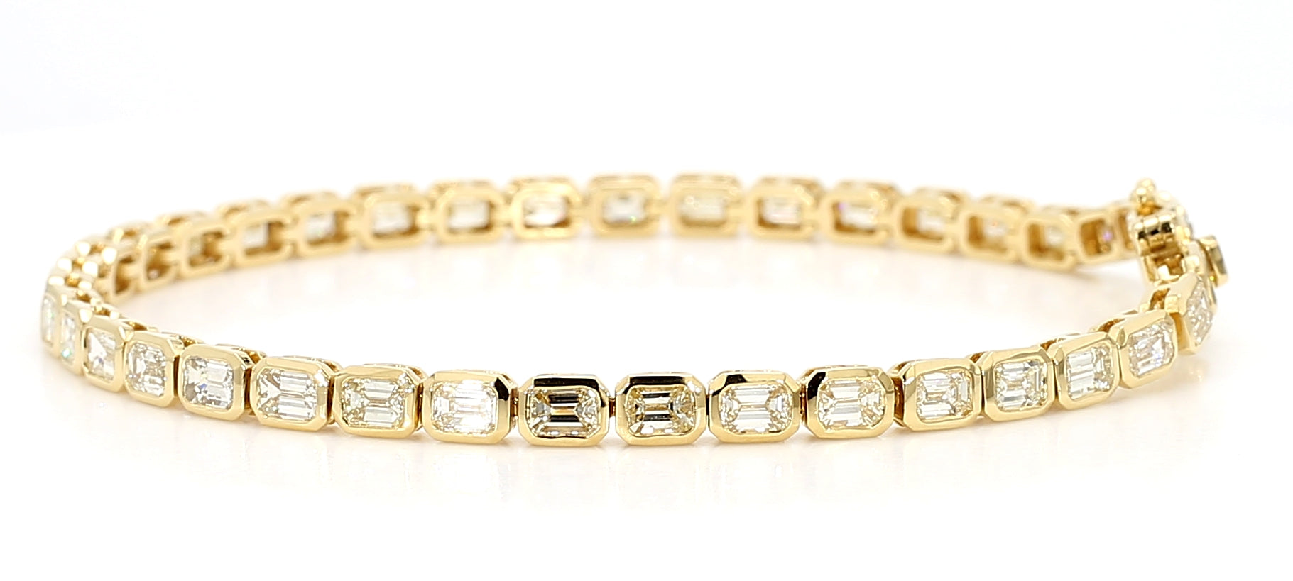 Natural White Emerald Diamond Bracelet