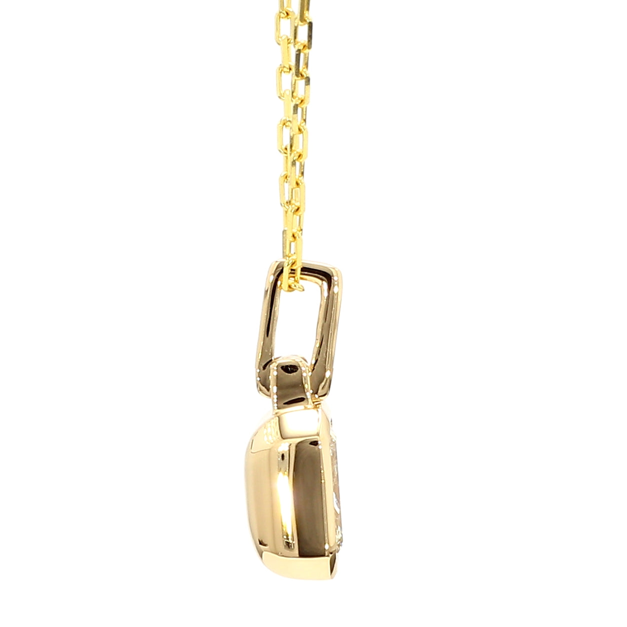 Natural Yellow Radiant Diamond Pendant Gia Certified
