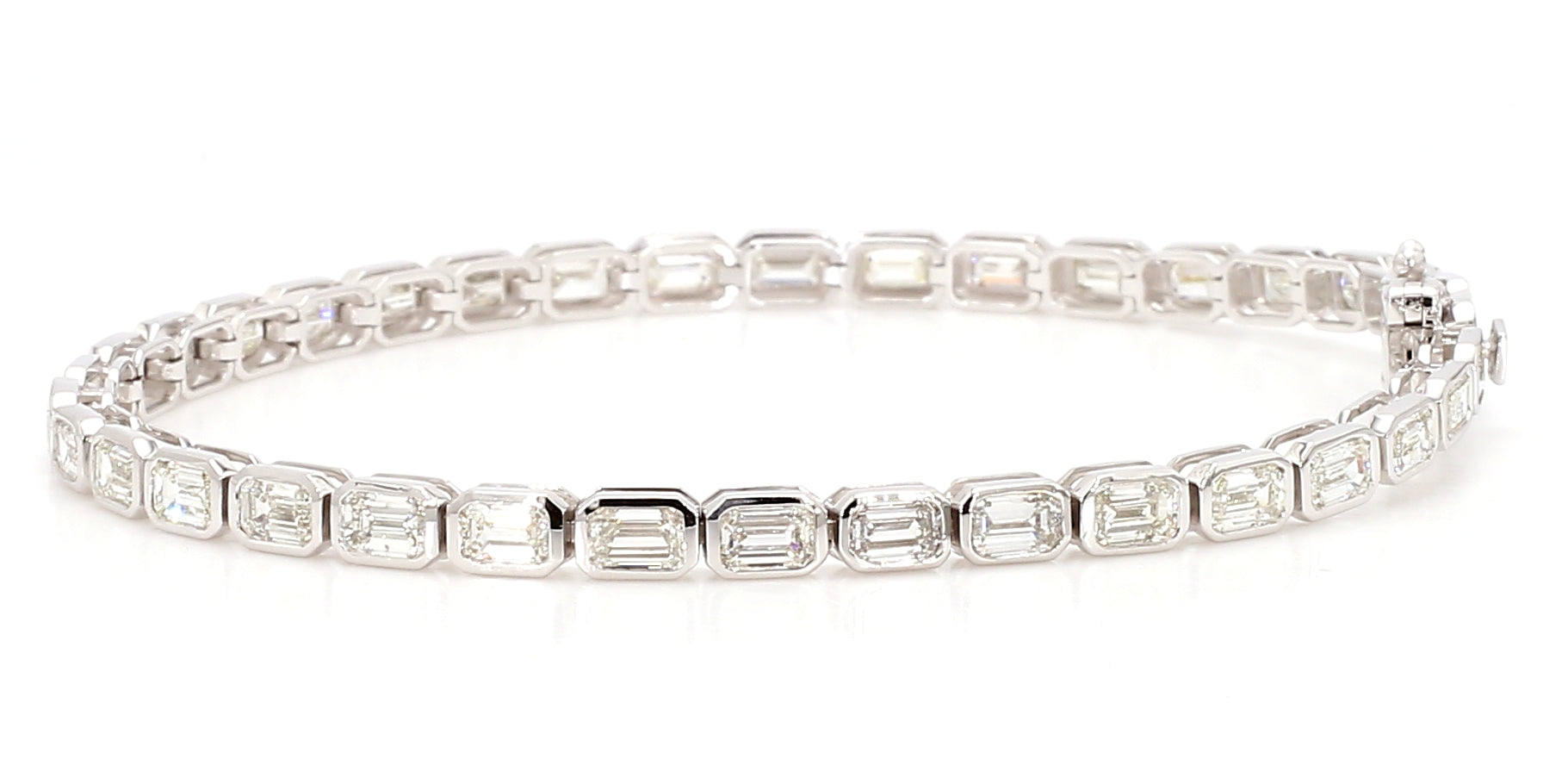 Natural White Emerald Diamond Bracelet