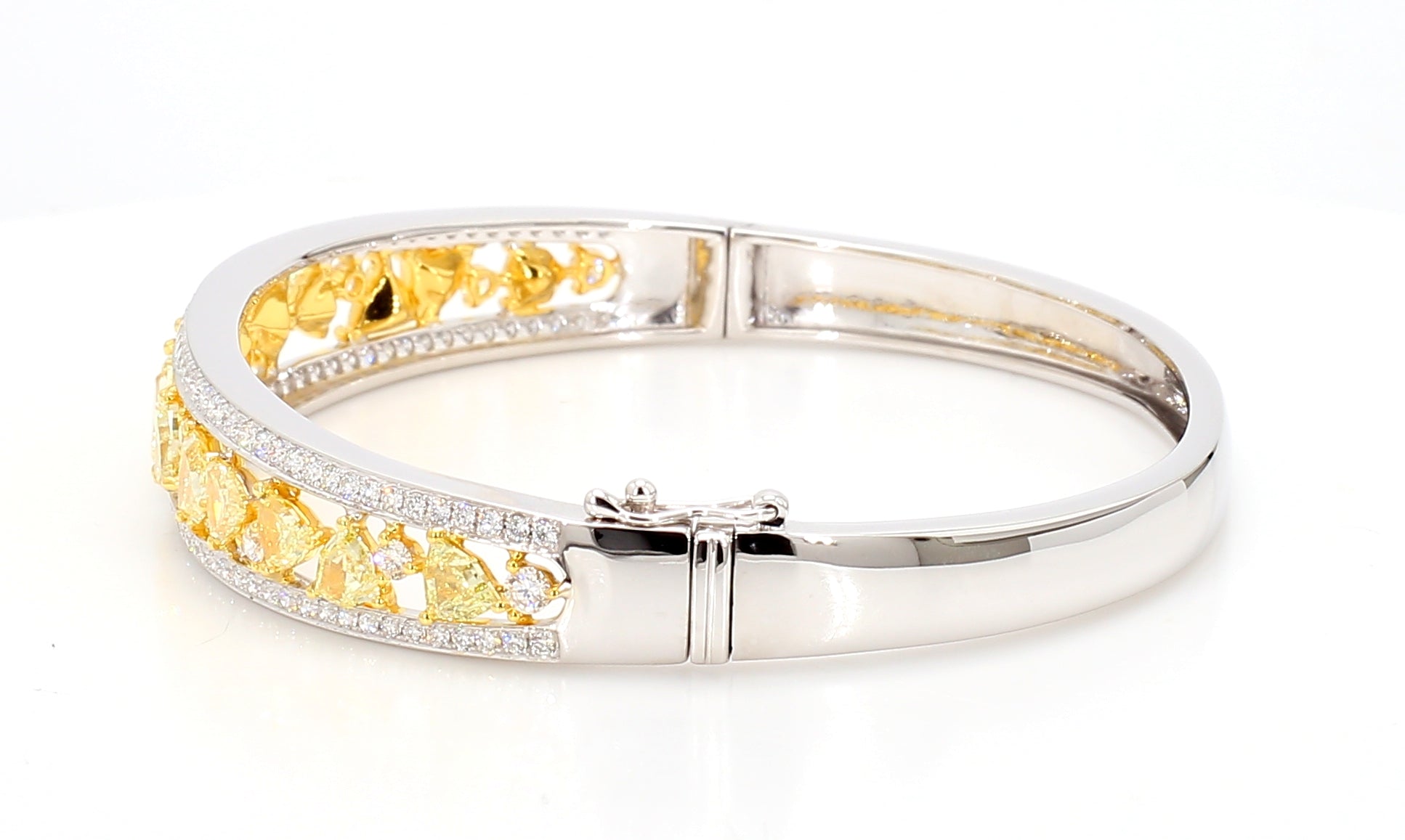 Natural Yellow Trillion Diamond Bracelet