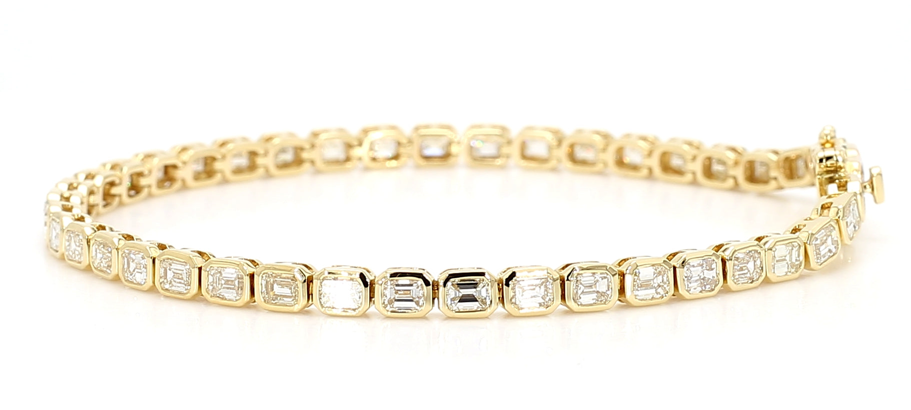 Natural White Emerald Diamond Bracelet