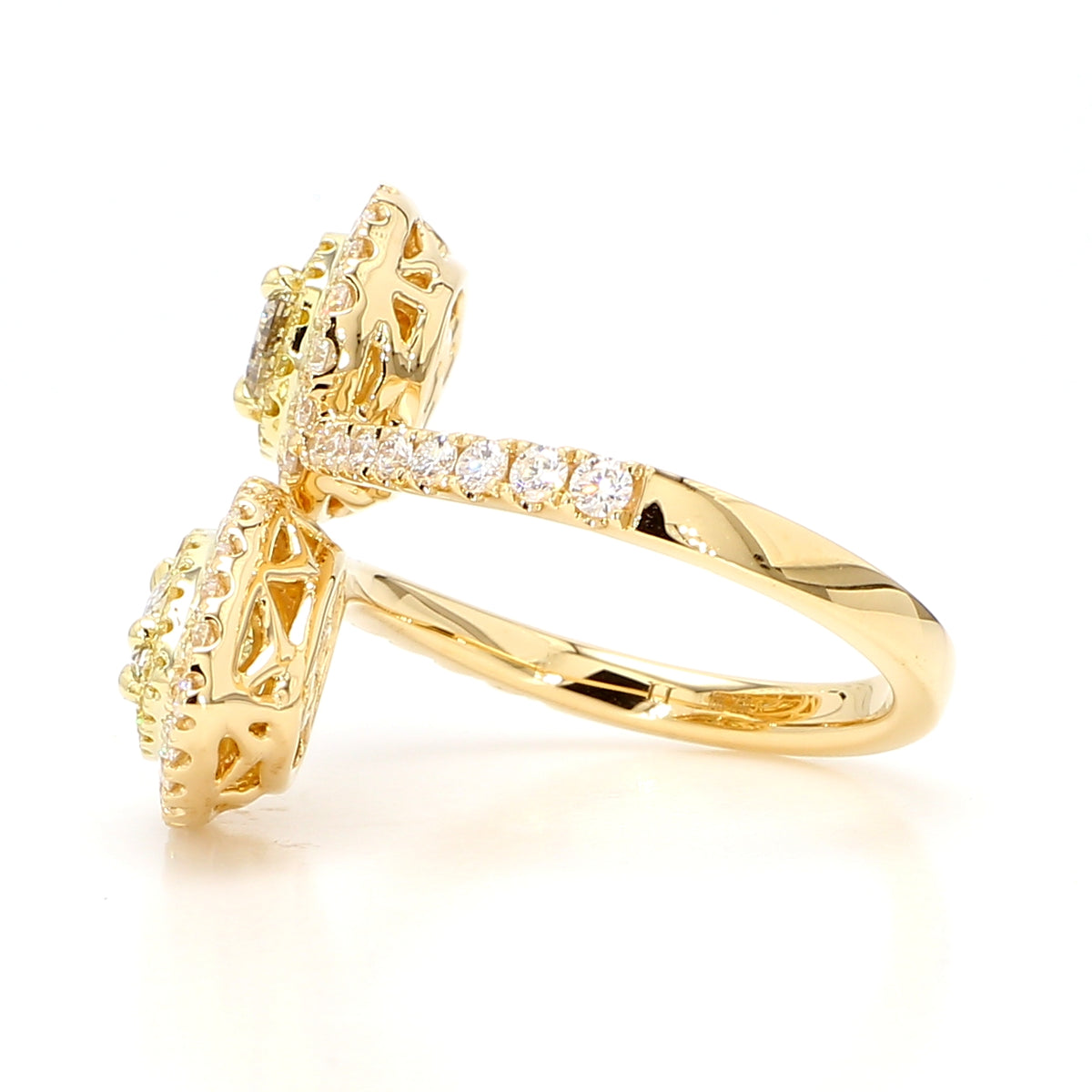 Natural Yellow Kite Diamond Ring | GIA Certified