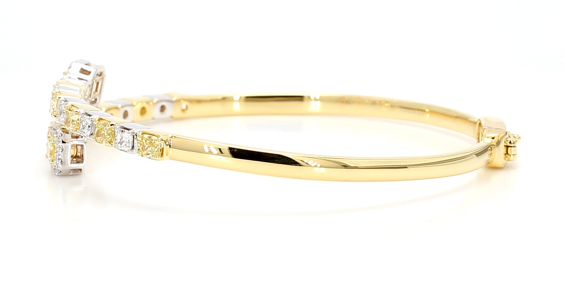 Natural Yellow Cushion Diamond Bracelet