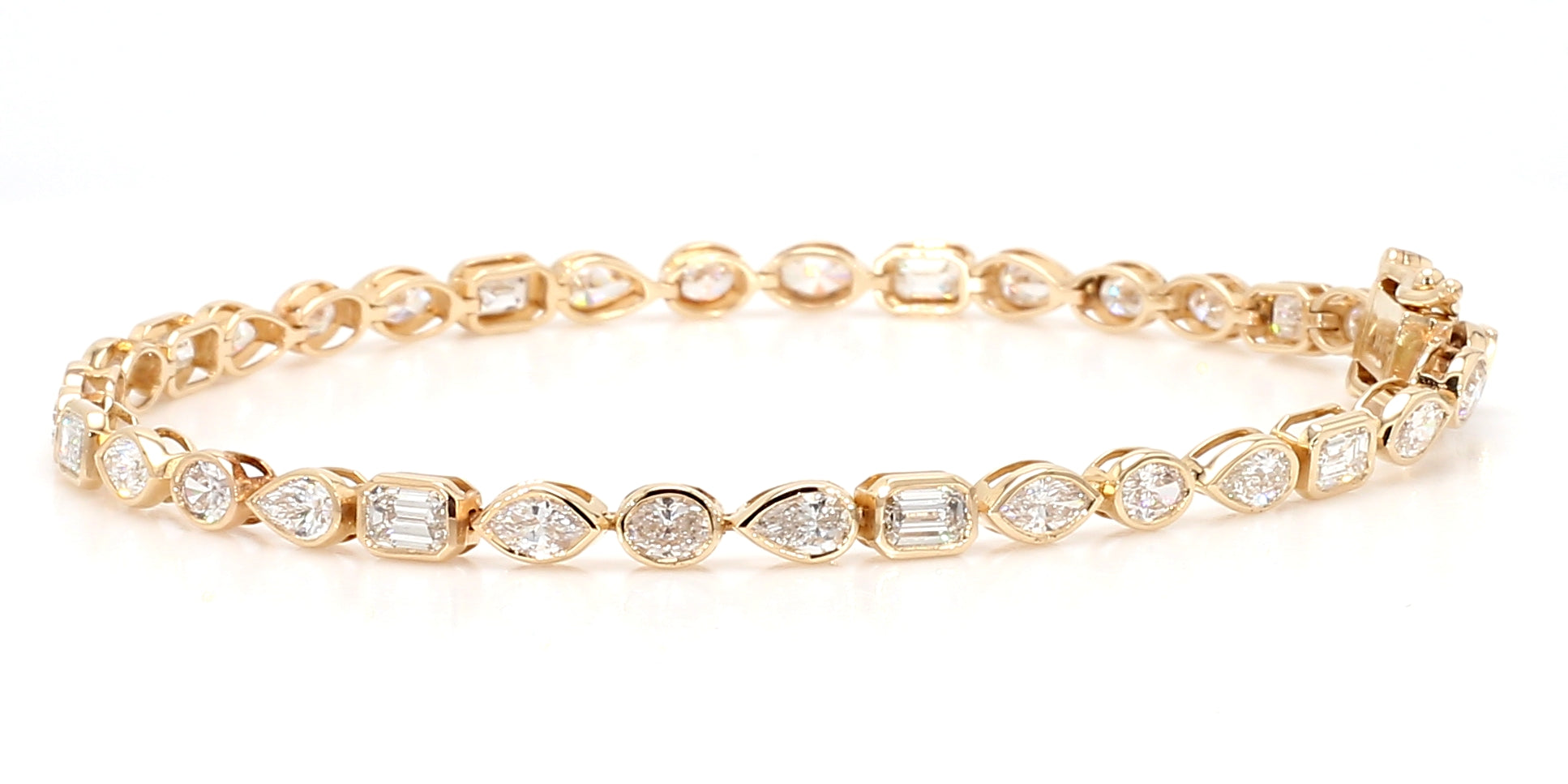 Natural White Emerald Diamond Bracelet