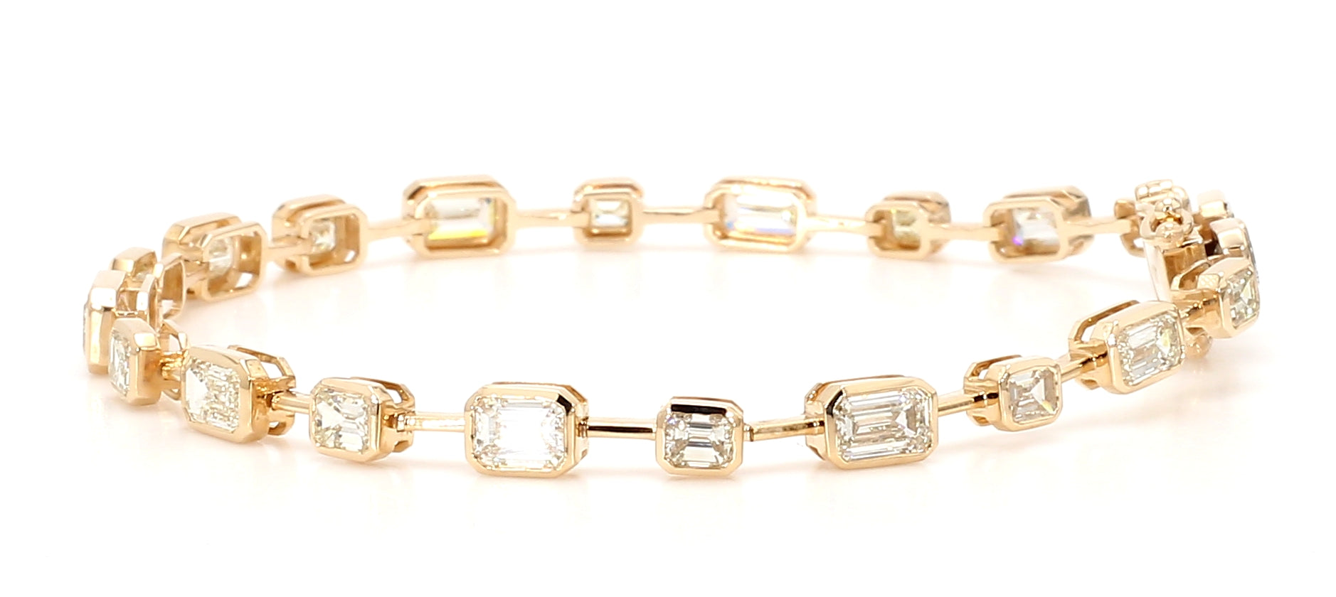Natural White Emerald Diamond Bracelet