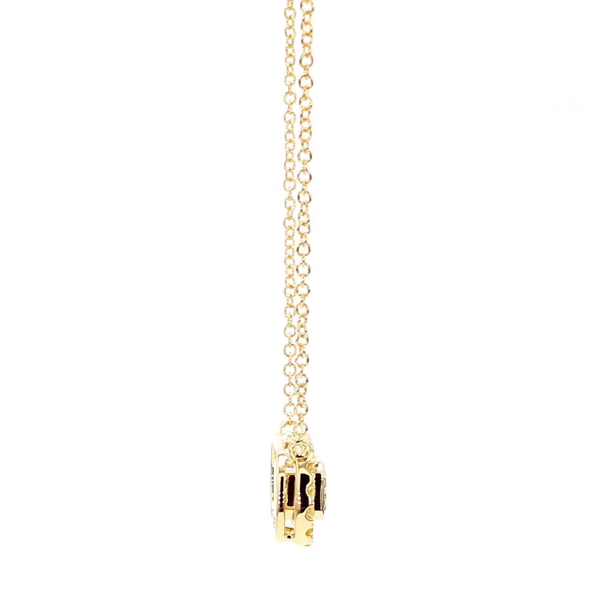 Natural Yellow Radiant Diamond Necklace | GIA Certified