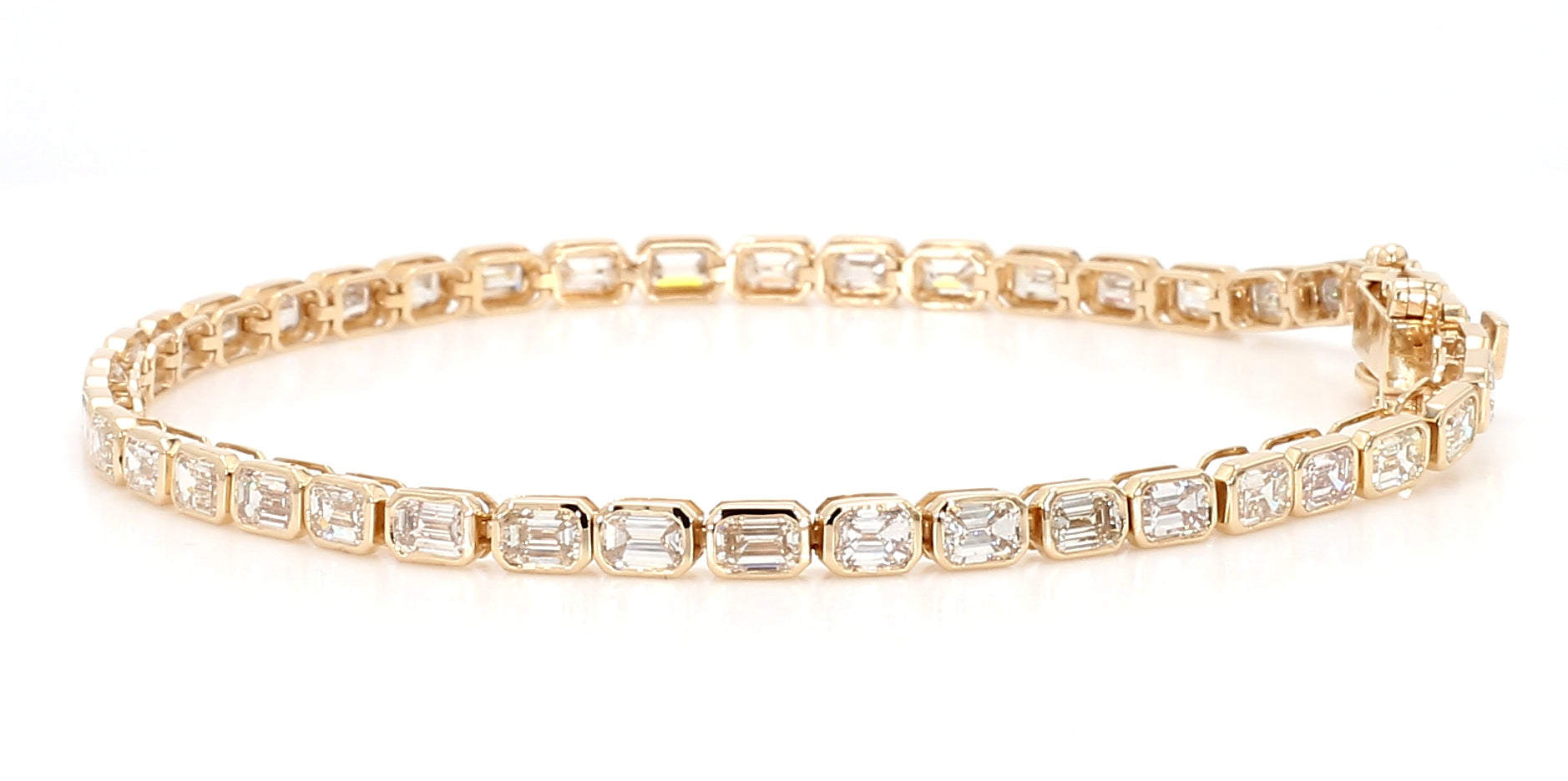 Natural White Emerald Diamond Bracelet