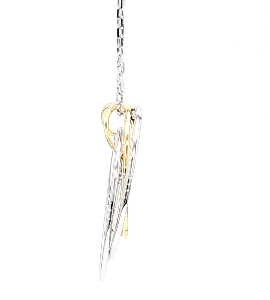 Natural Yellow Round Diamond Pendant
