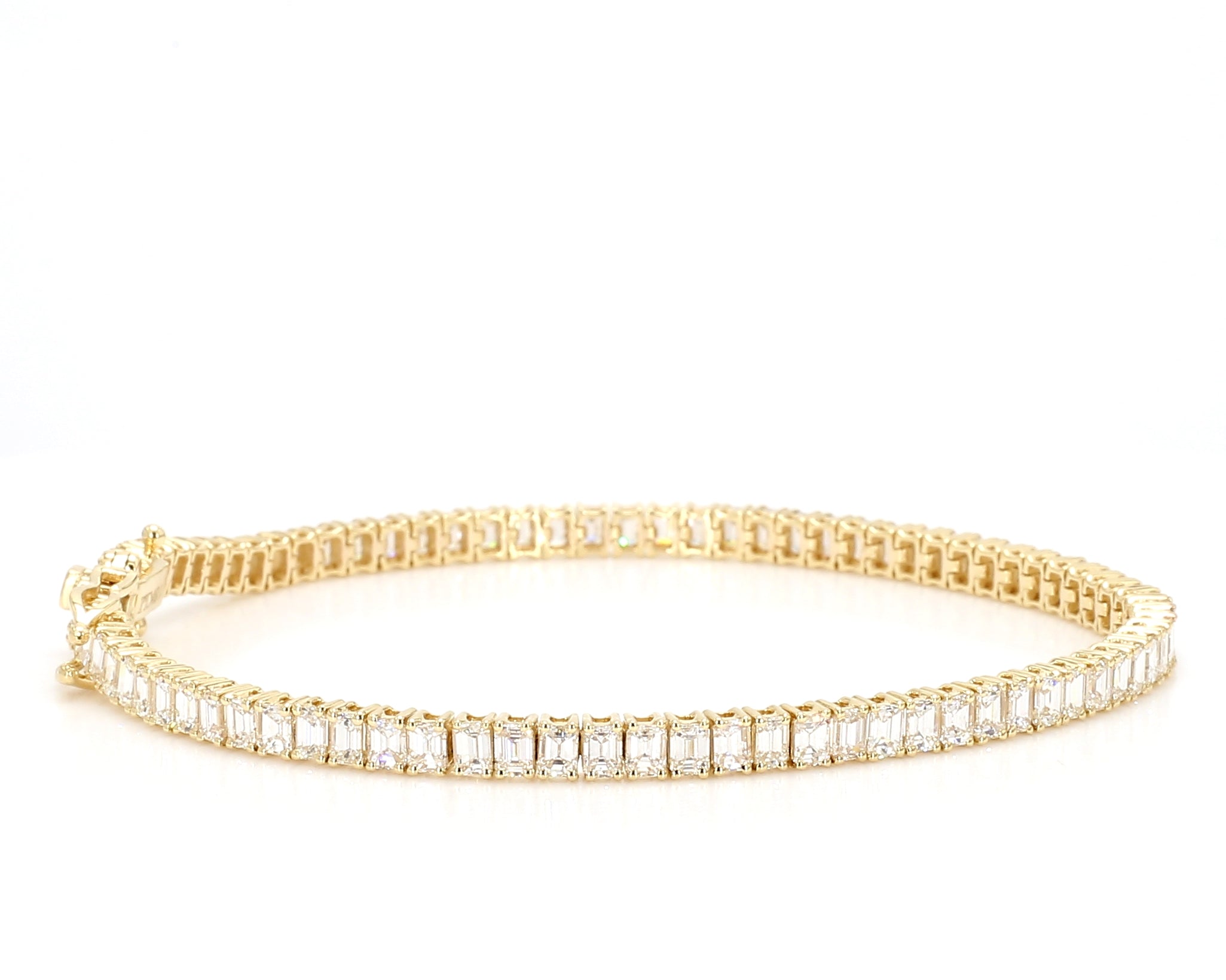 Natural White Emerald Diamond Bracelet