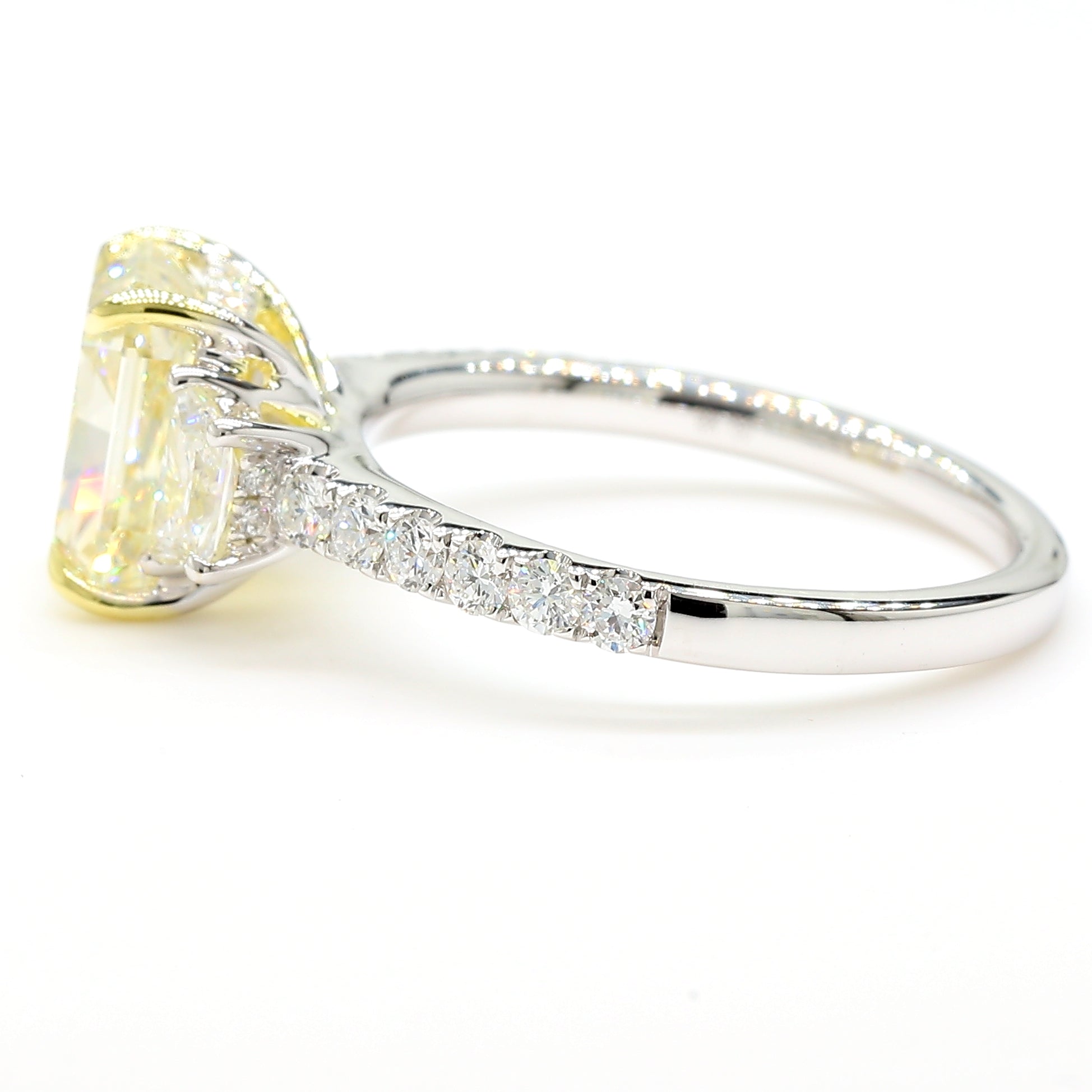 Natural Yellow Radiant Diamond Ring GIA Certified product image 3