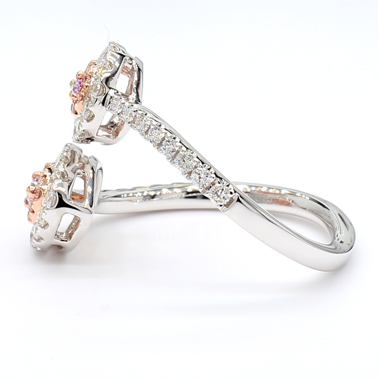 Natural Purple Pear Diamond Ring GIA Certified product image 3