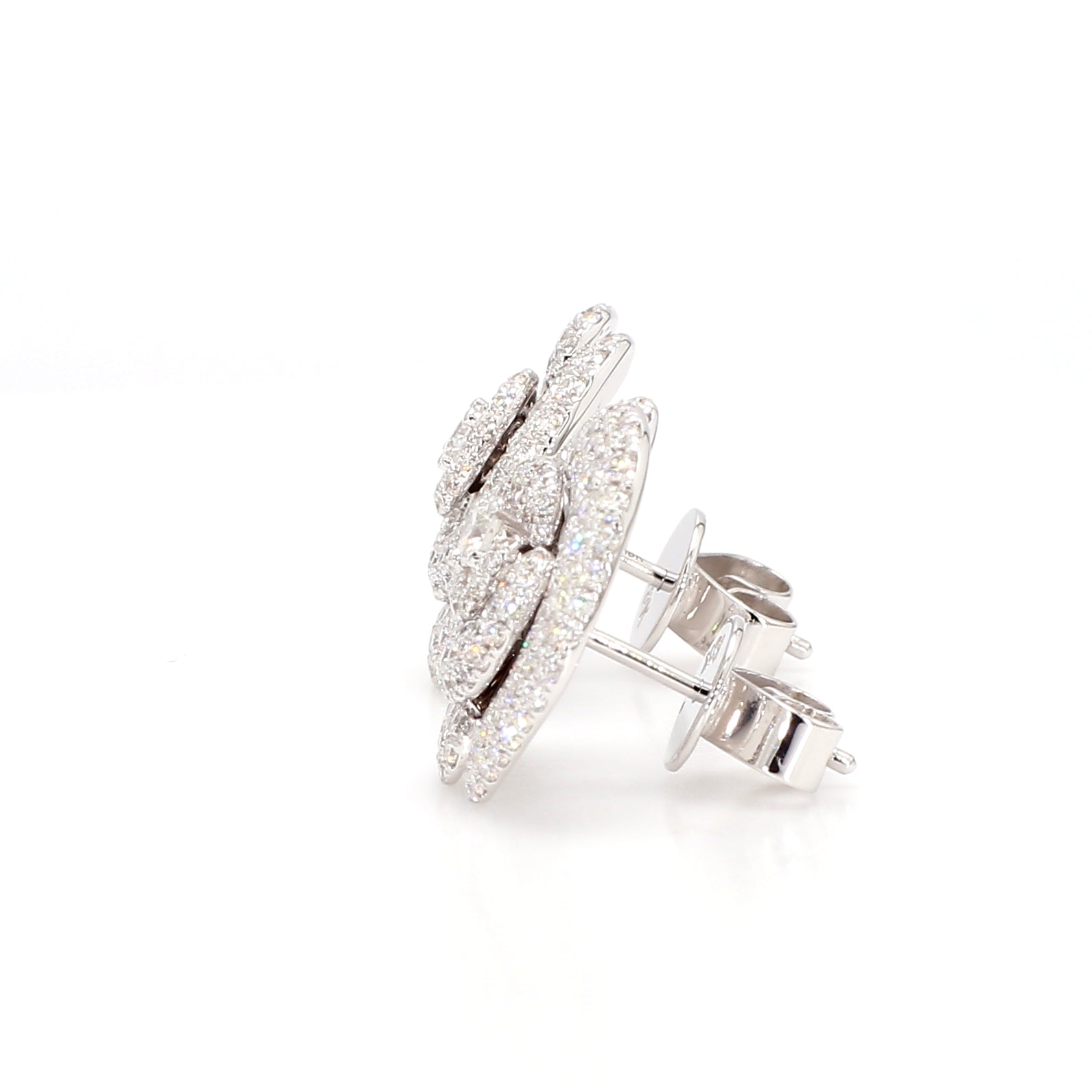 Natural White Round Diamond Earring