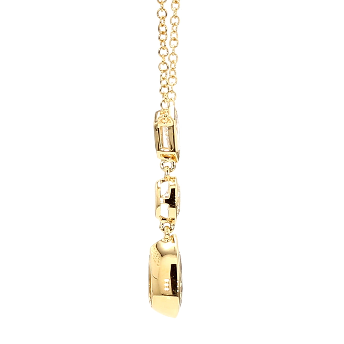 Natural Green Pear Diamond Necklace Gia Certified