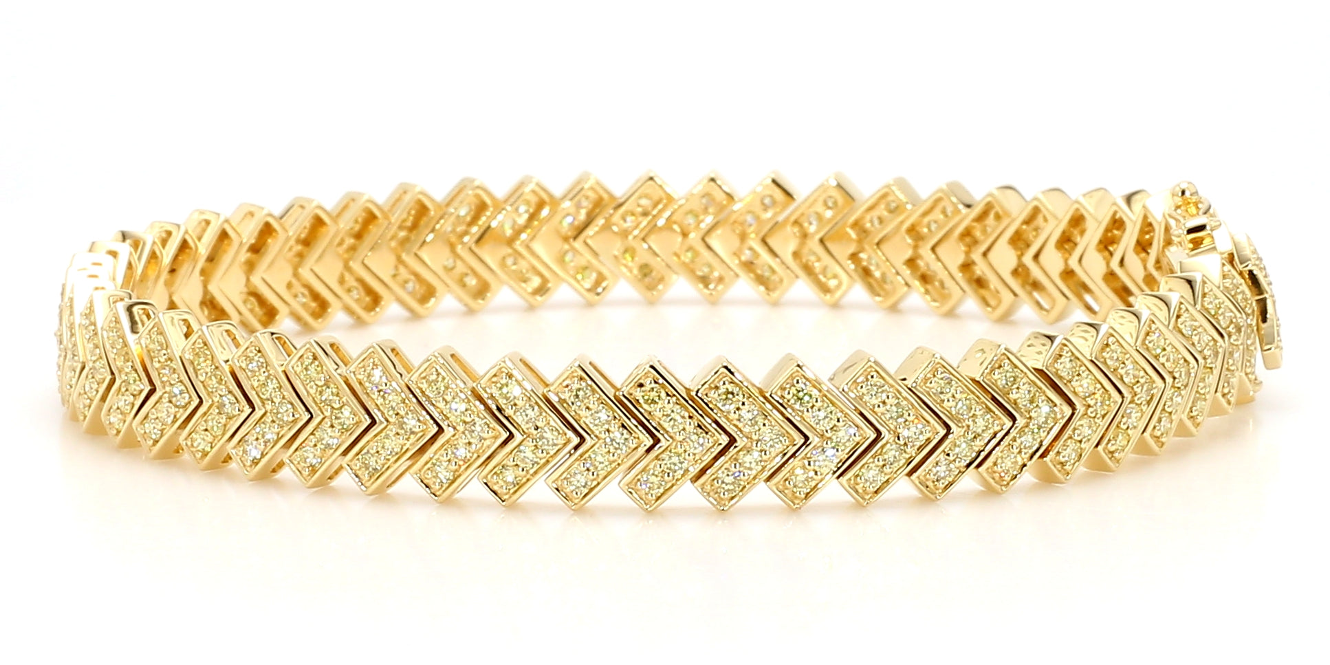 Natural Yellow Round Diamond Bracelet