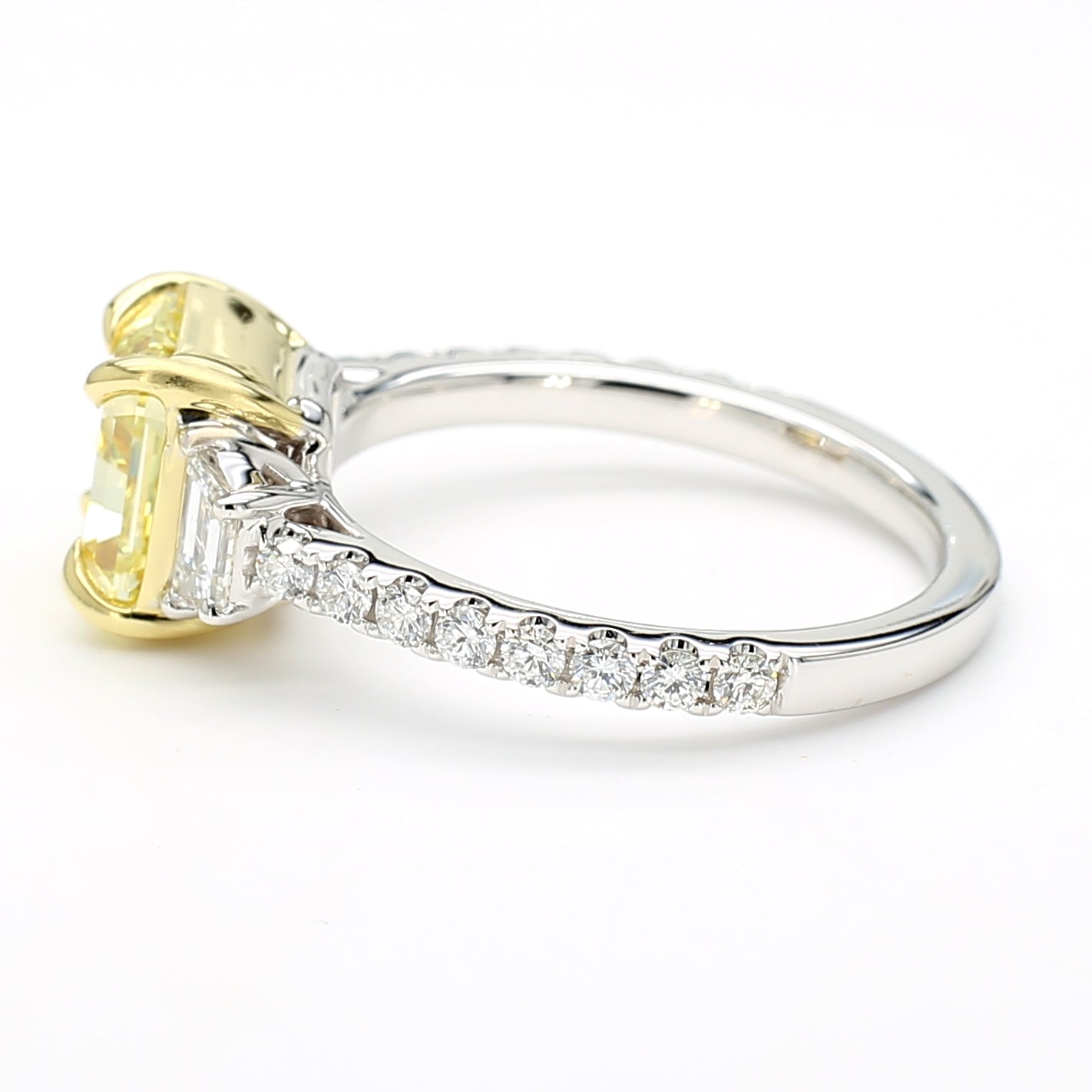 Natural Yellow Radiant Diamond Ring GIA Certified product image 3