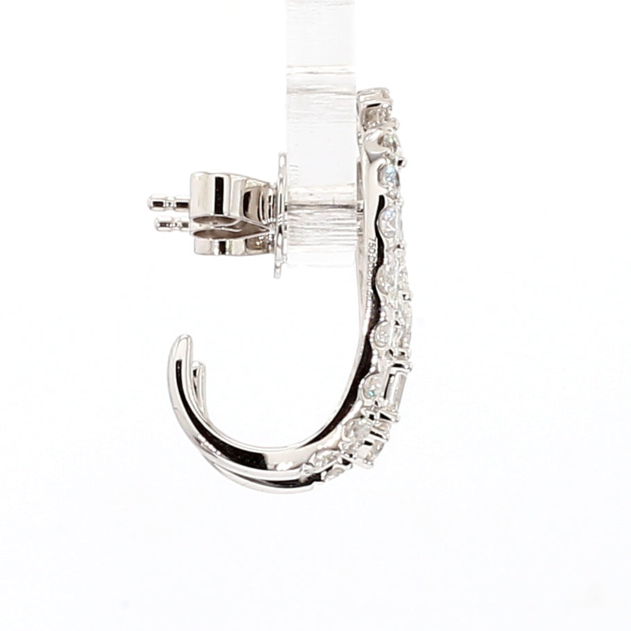Natural White Round Diamond Earring