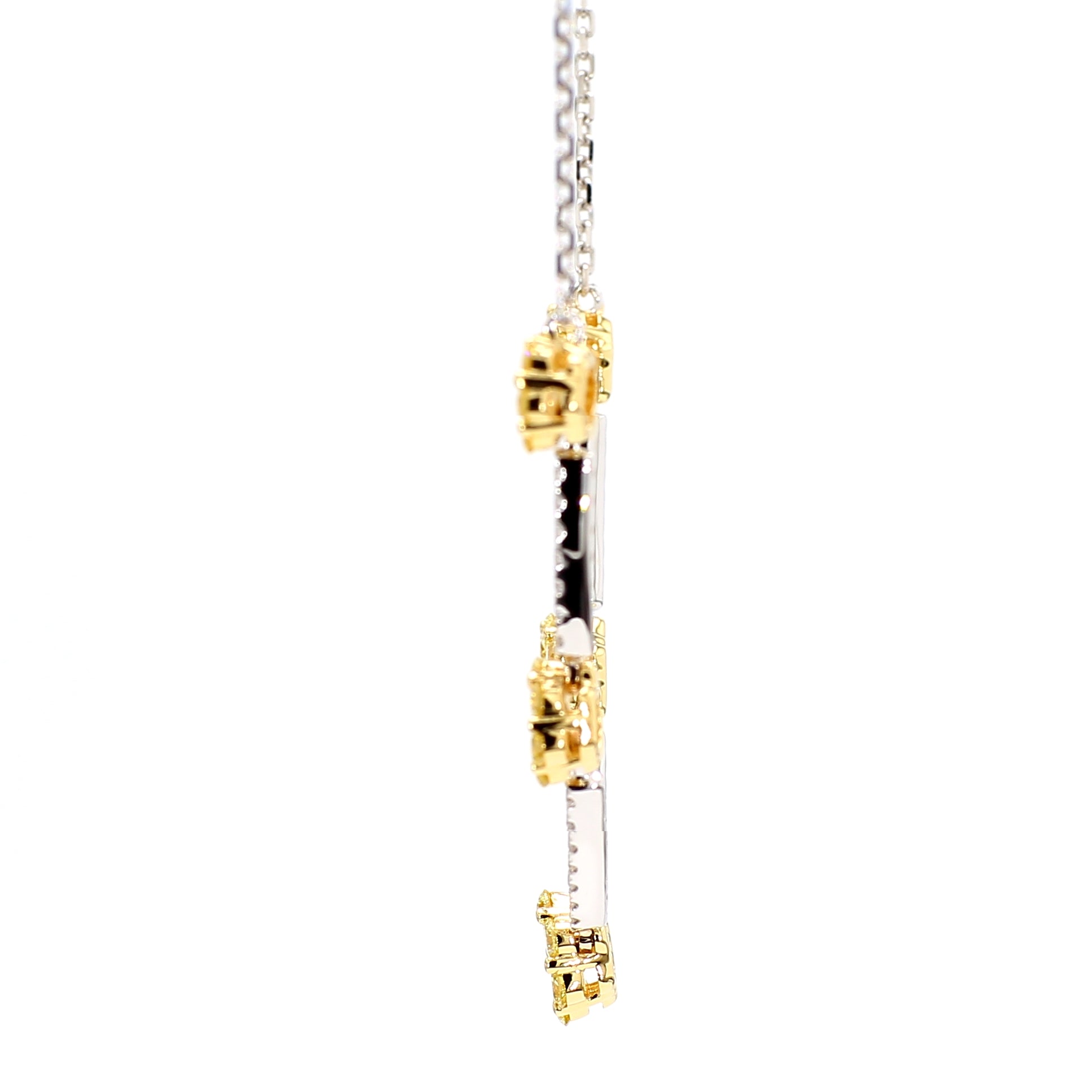 Natural Yellow Round Diamond Necklace product image 3