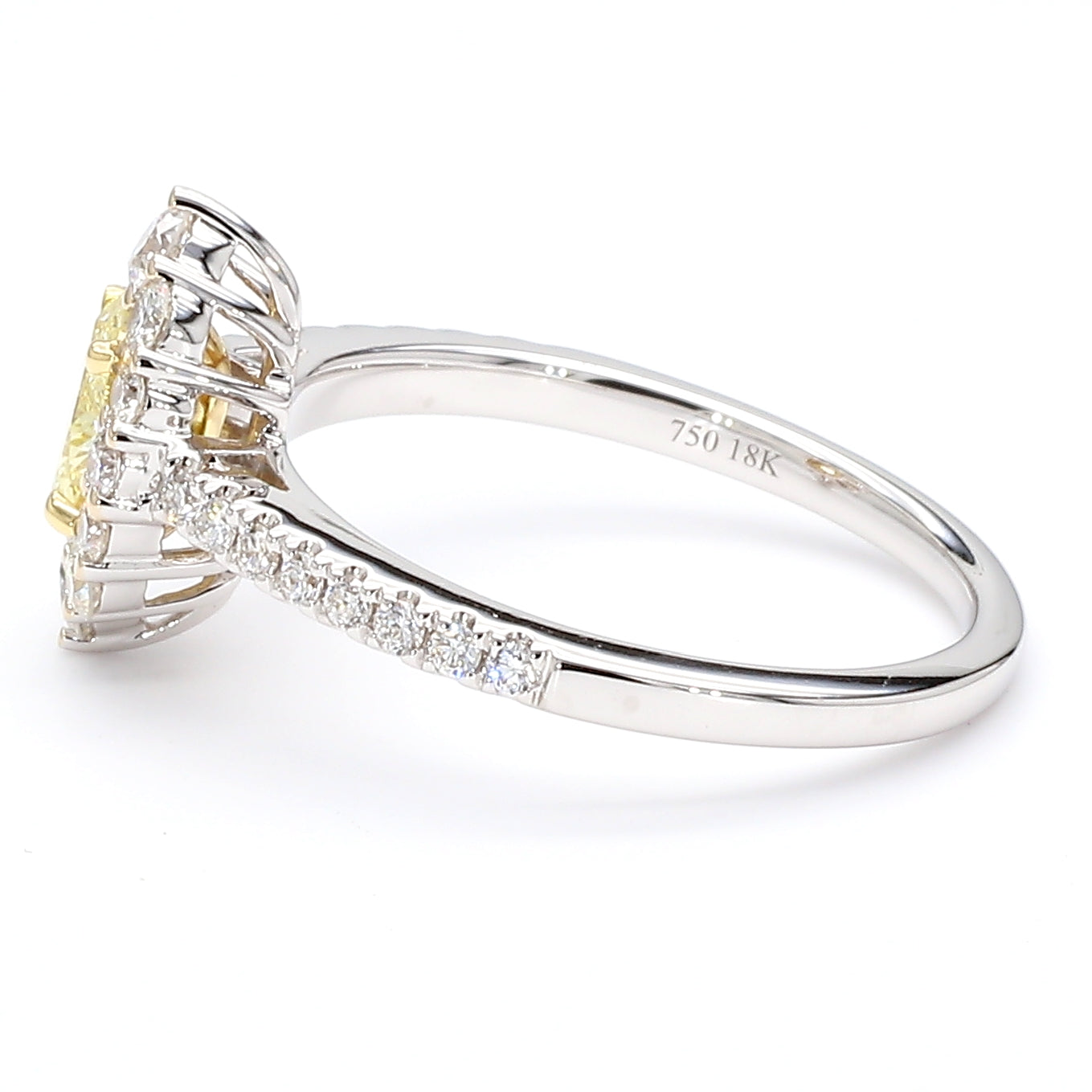 Natural Yellow Oval Diamond Ring
