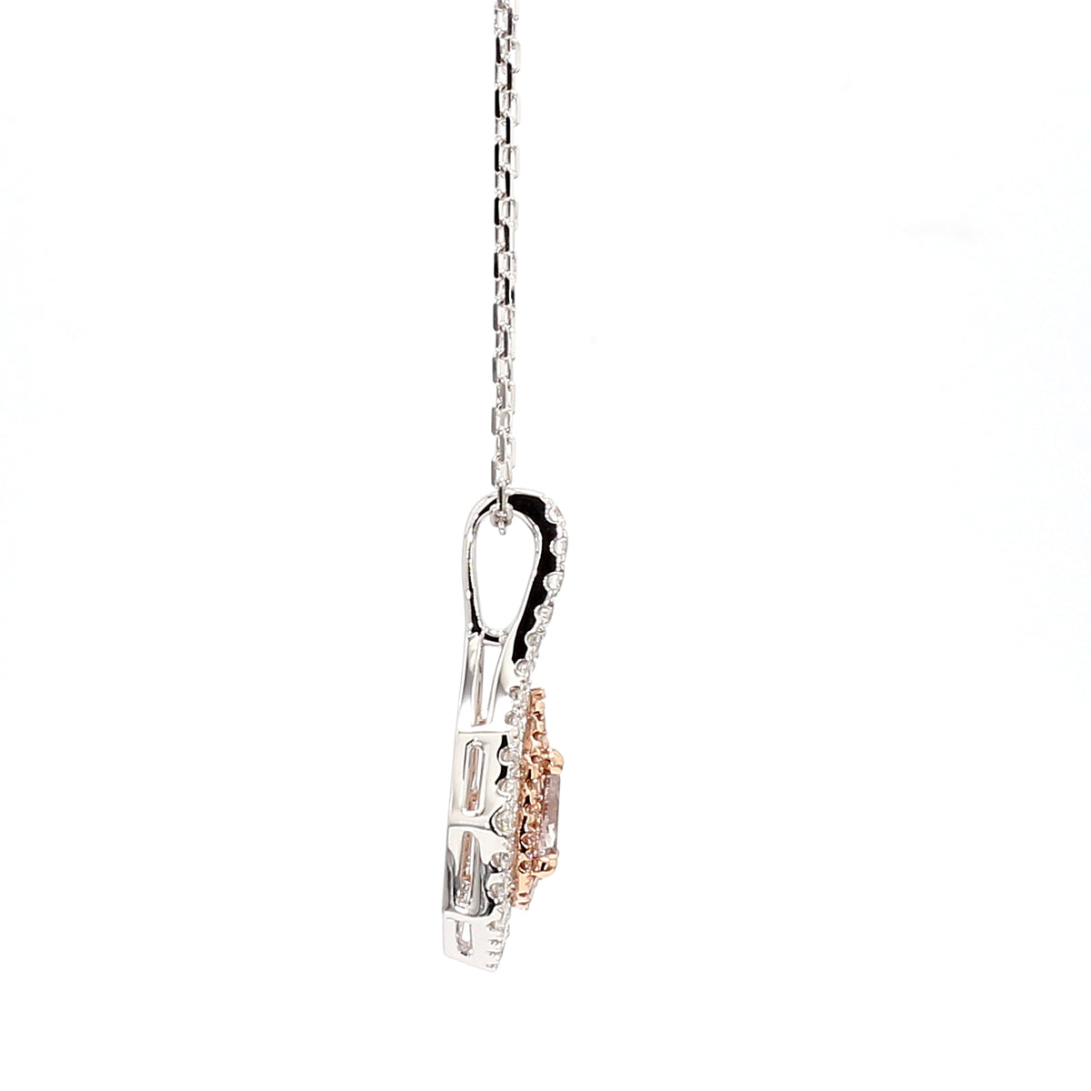 Natural Pink Pear Diamond Pendant | GIA Certified