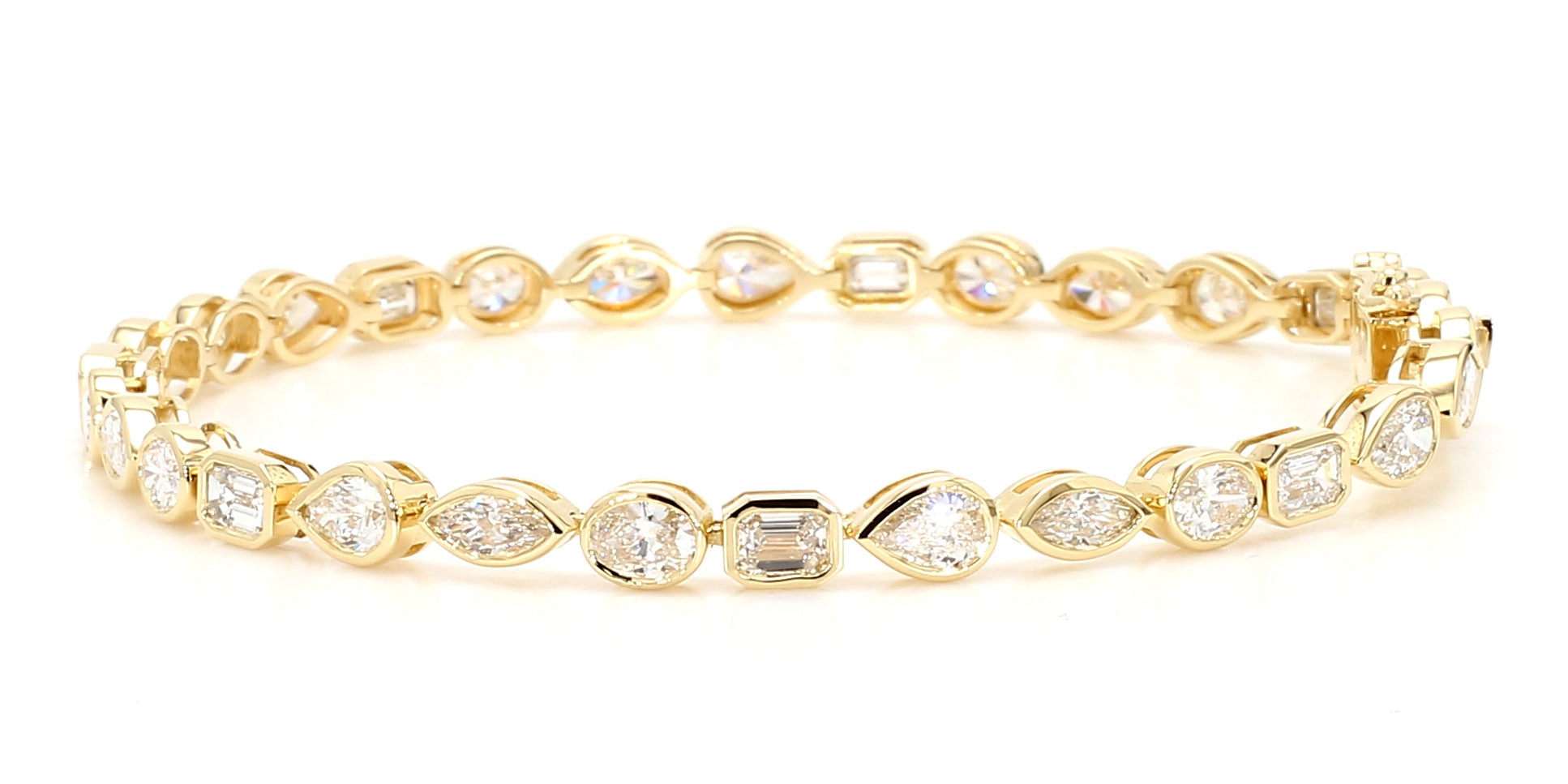 Natural White Pear Diamond Bracelet