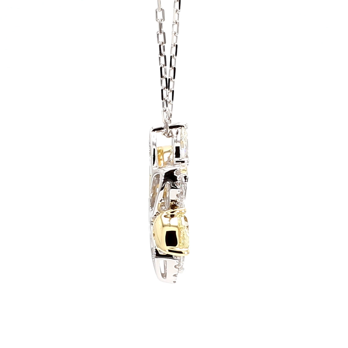 Natural White Pear Diamond Pendant