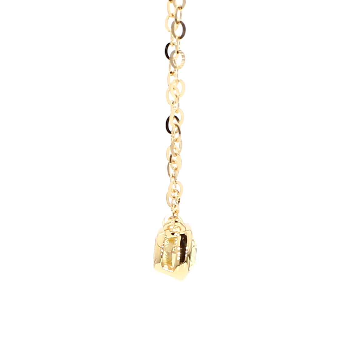 Natural Yellow Cushion Diamond Necklace