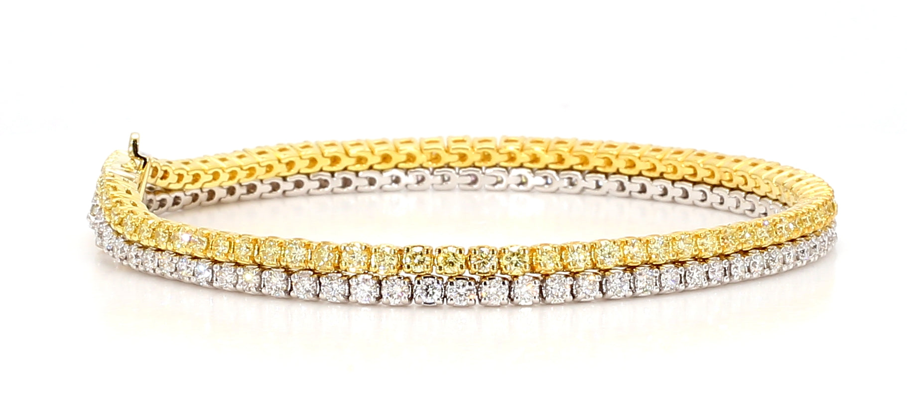 Natural Yellow Round Diamond Bracelet