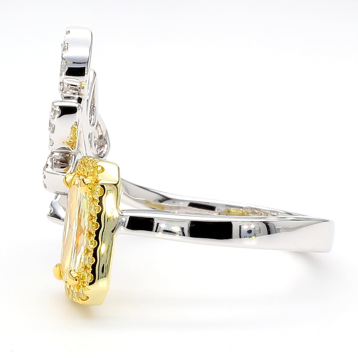 Natural Yellow Radiant Diamond Ring | GIA Certified