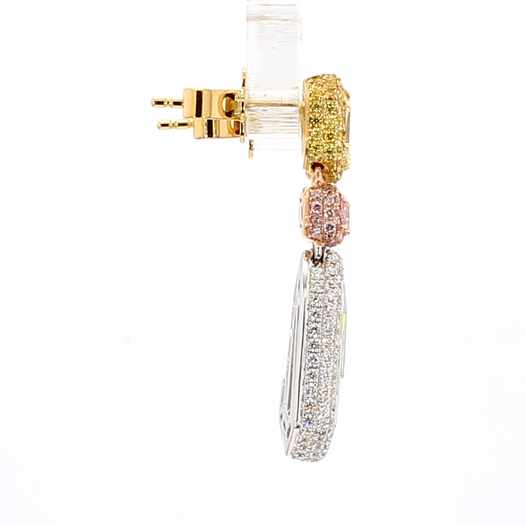 Natural White Kite Diamond Earring | GIA Certified