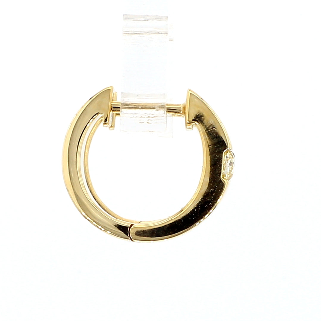 Natural Yellow Cushion Diamond Earring