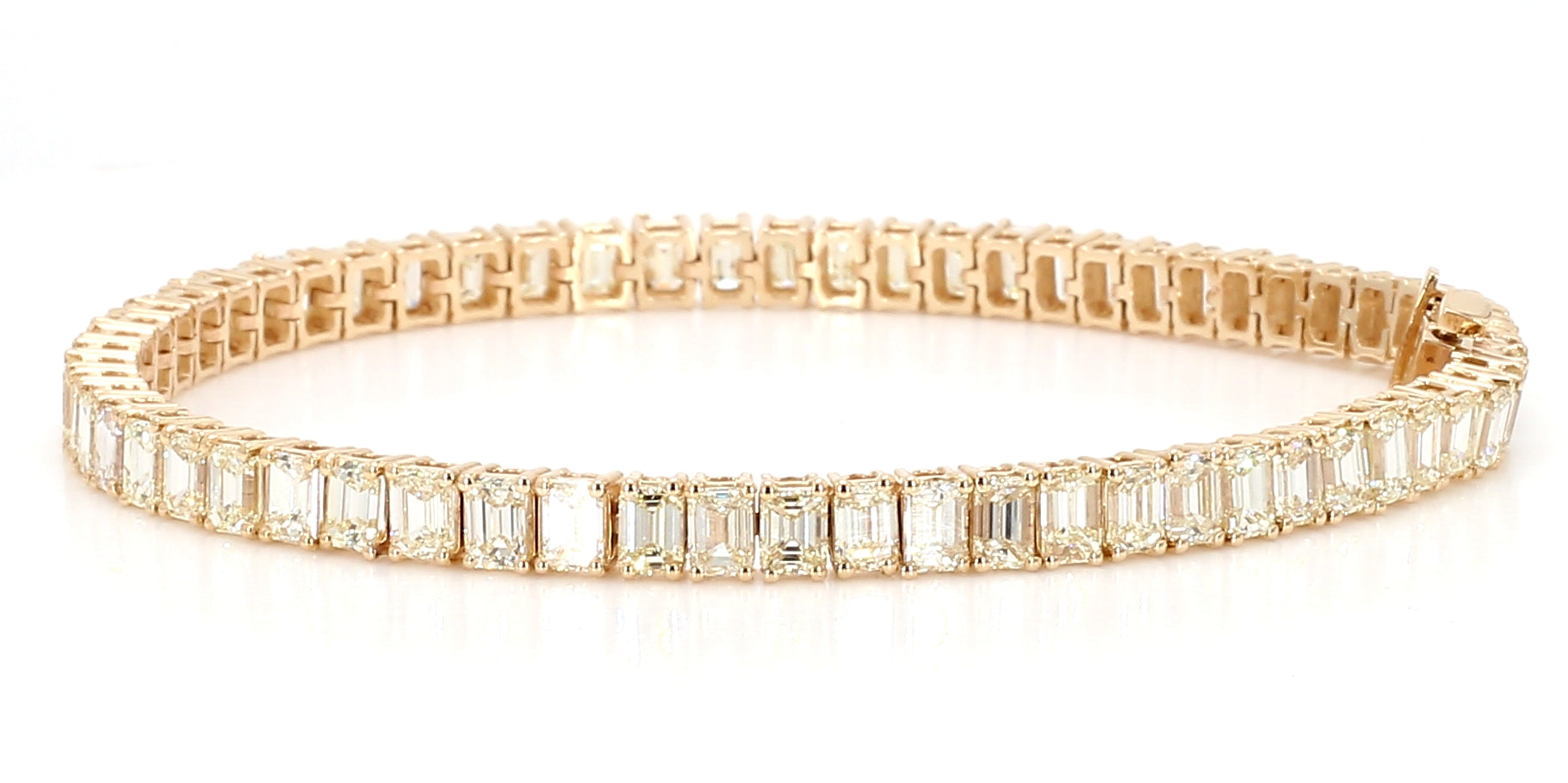 Natural White Emerald Diamond Bracelet