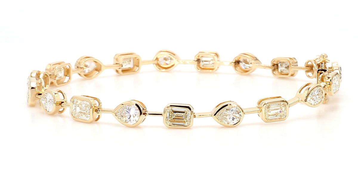 Natural White Emerald Diamond Bracelet
