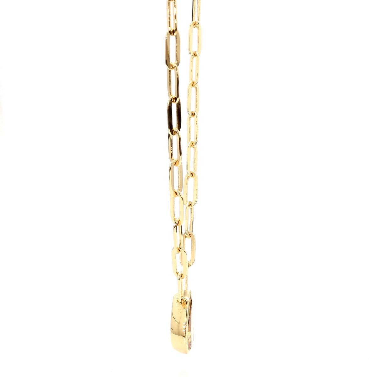 Natural Yellow Pear Diamond Necklace | GIA Certified