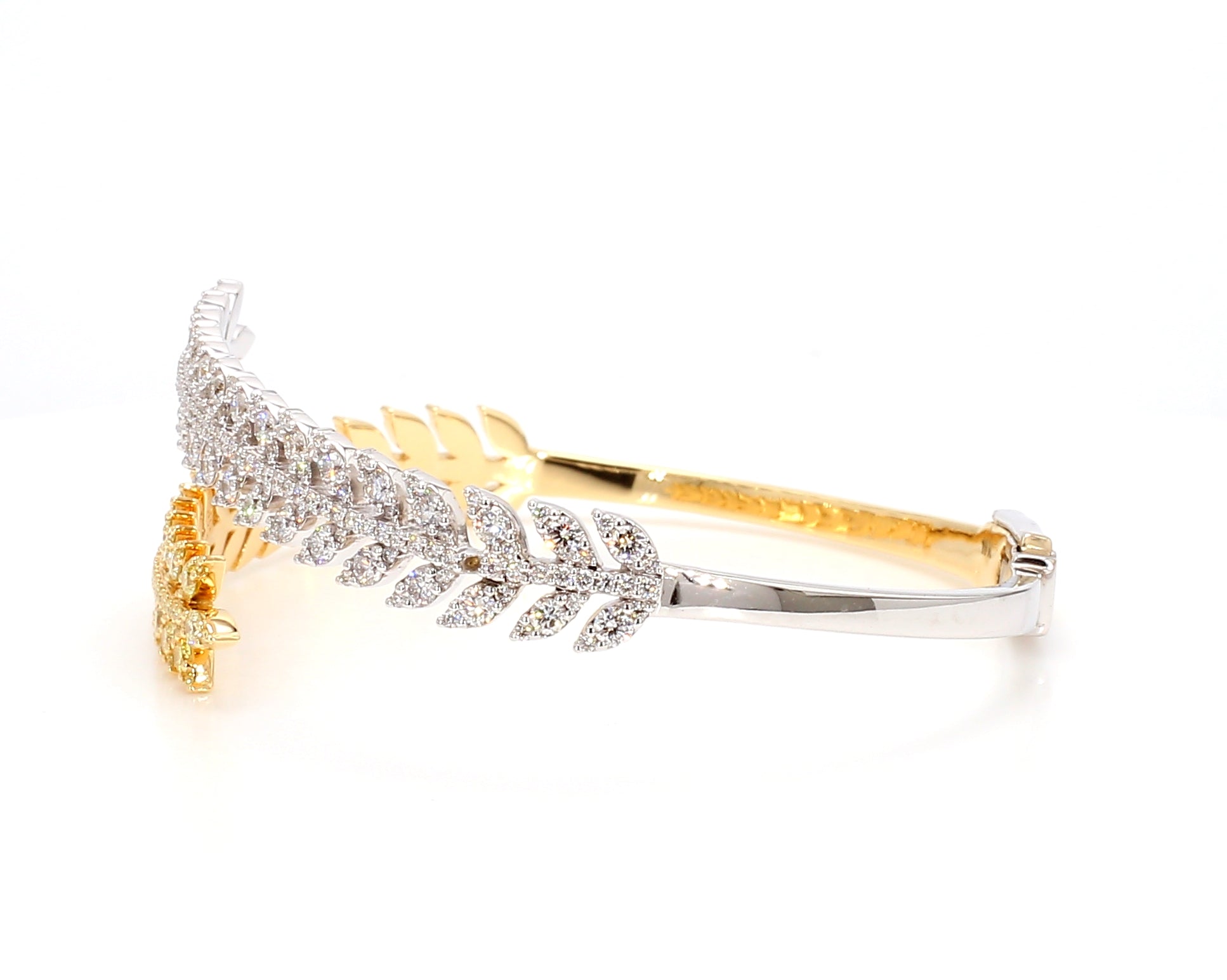 Natural Yellow Round Diamond Bracelet