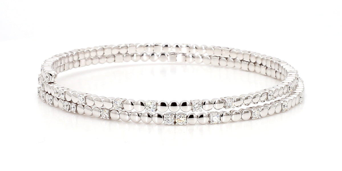 Natural White Round Diamond Bracelet