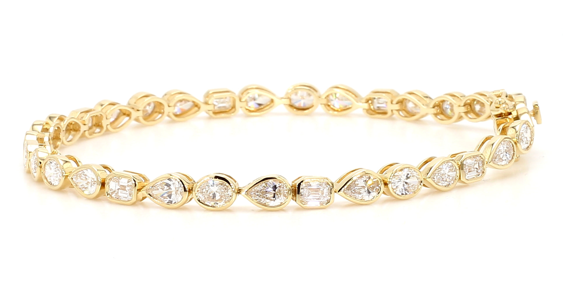 Natural White Emerald Diamond Bracelet