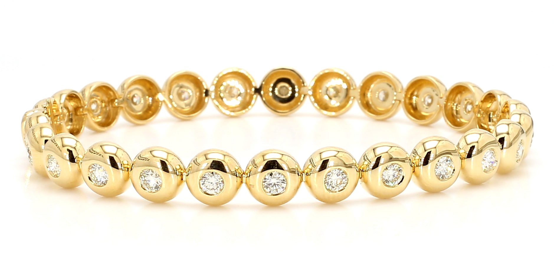 Natural White Round Diamond Bracelet
