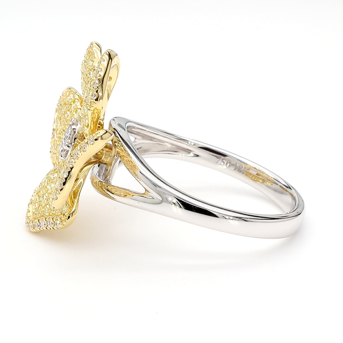 Natural Yellow Round Diamond Ring