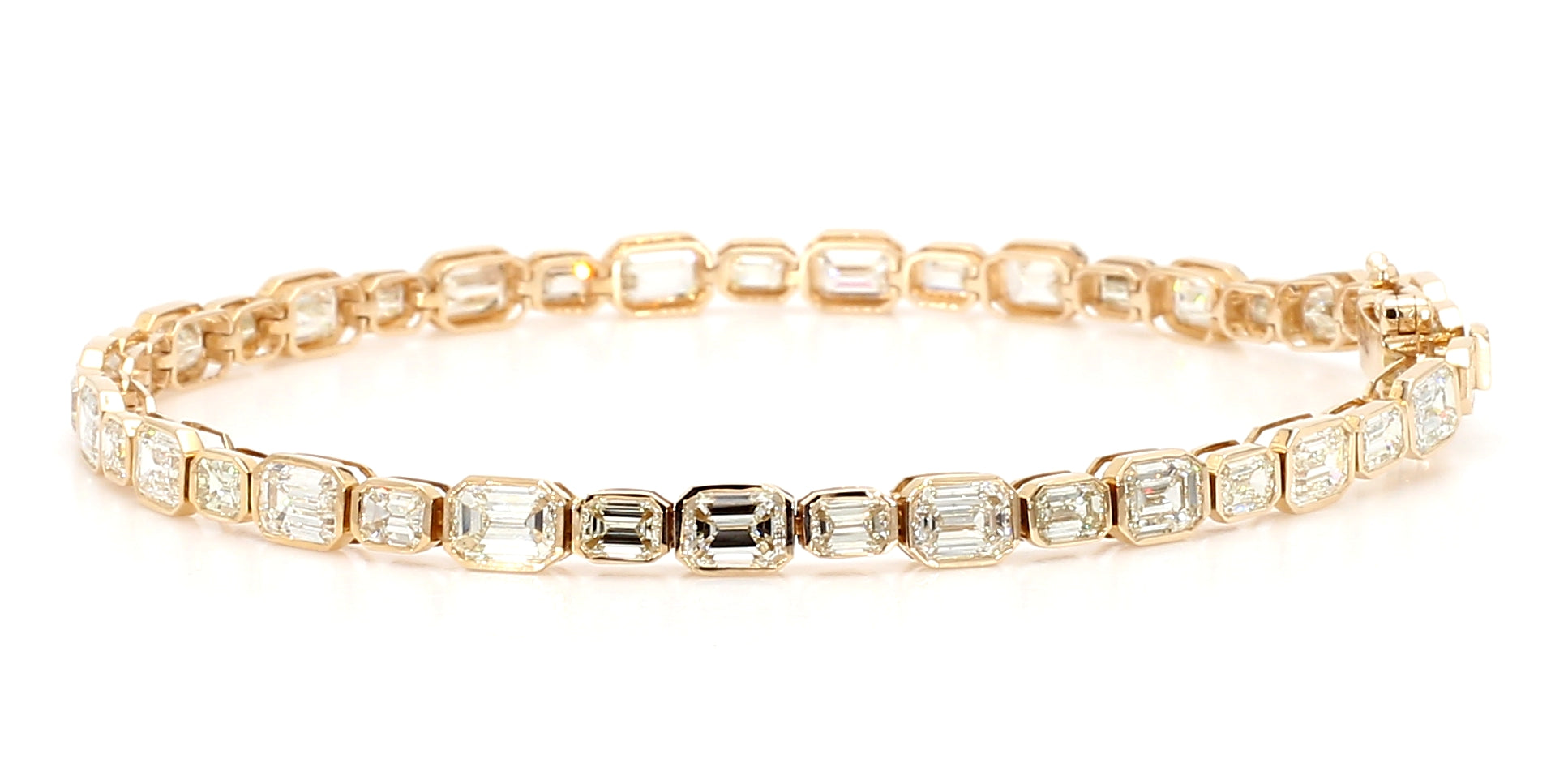Natural White Emerald Diamond Bracelet