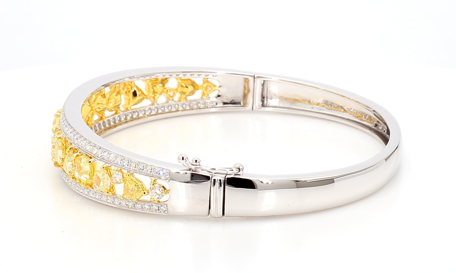 Natural Yellow Trillion Diamond Bracelet