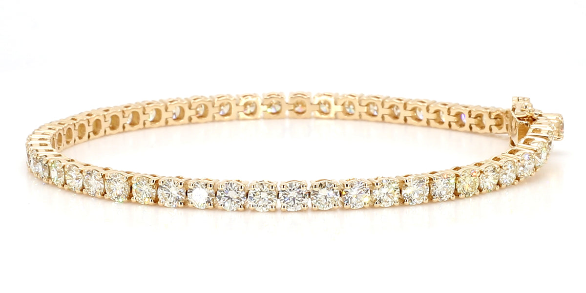Natural White Round Diamond Bracelet