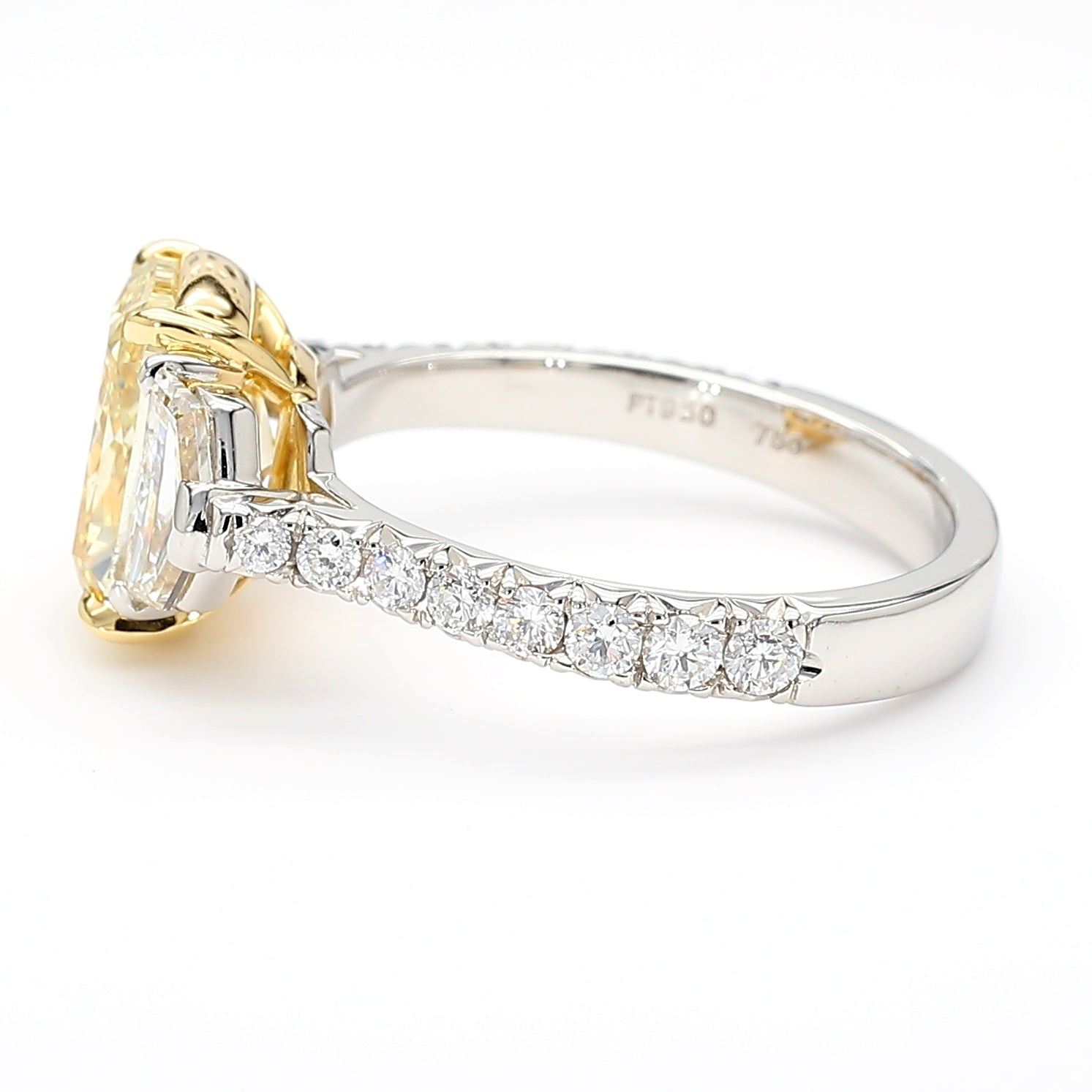 Natural Yellow Cushion Diamond Ring GIA Certified product image 3