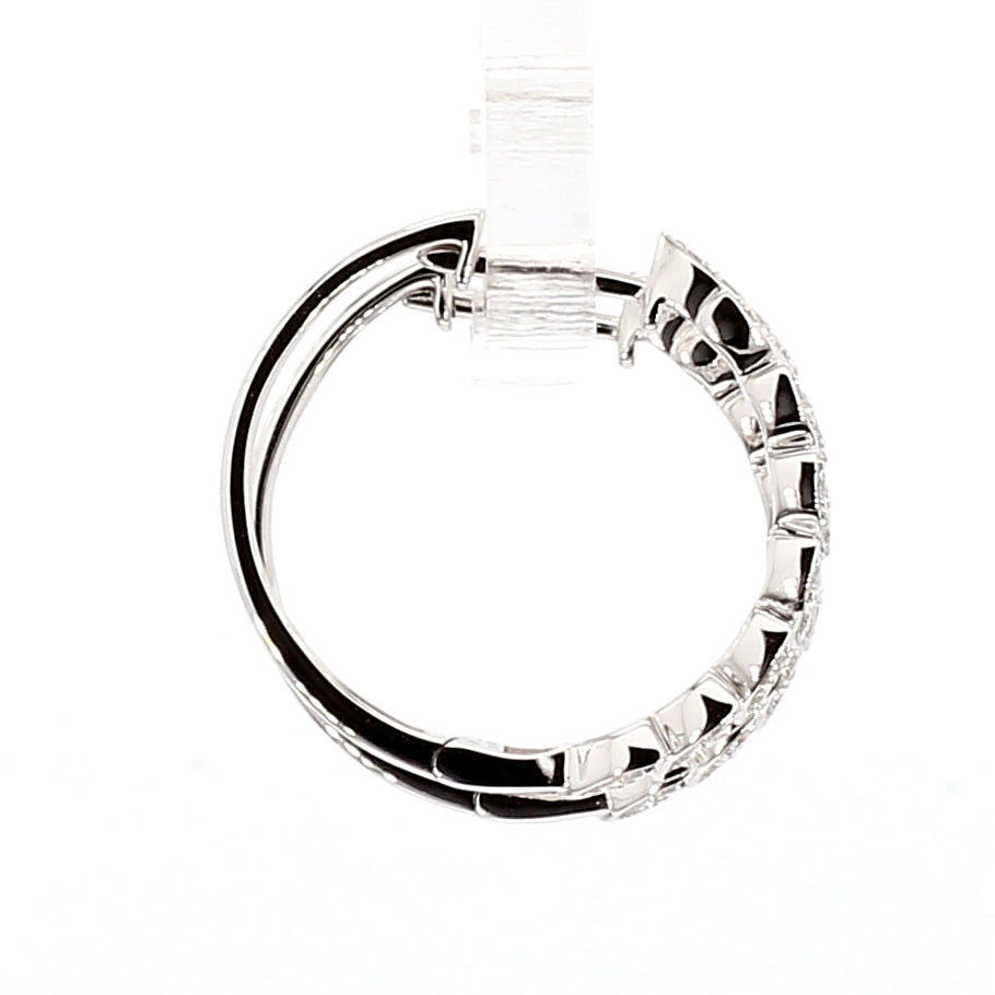 Natural White Round Diamond Earring
