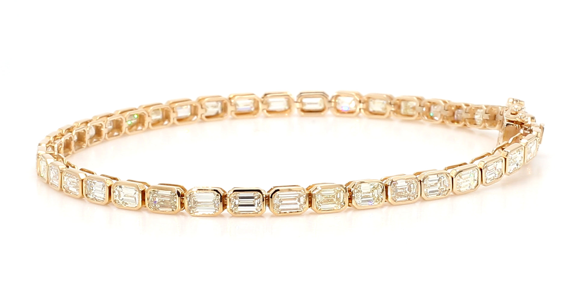 Natural White Emerald Diamond Bracelet