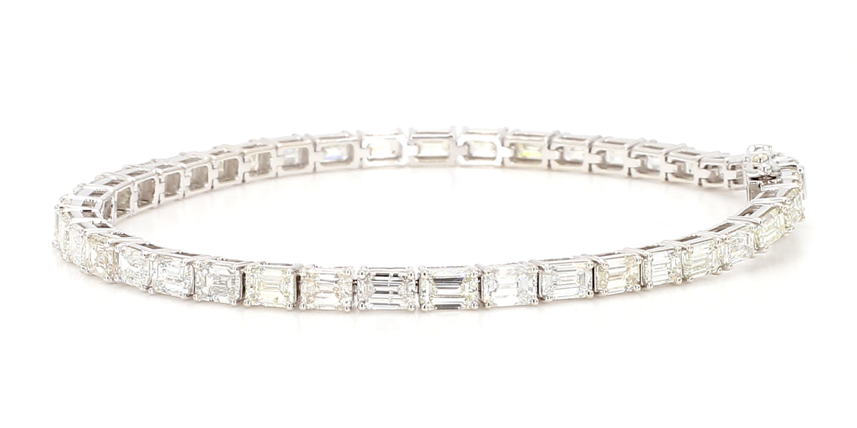 Natural White Emerald Diamond Bracelet