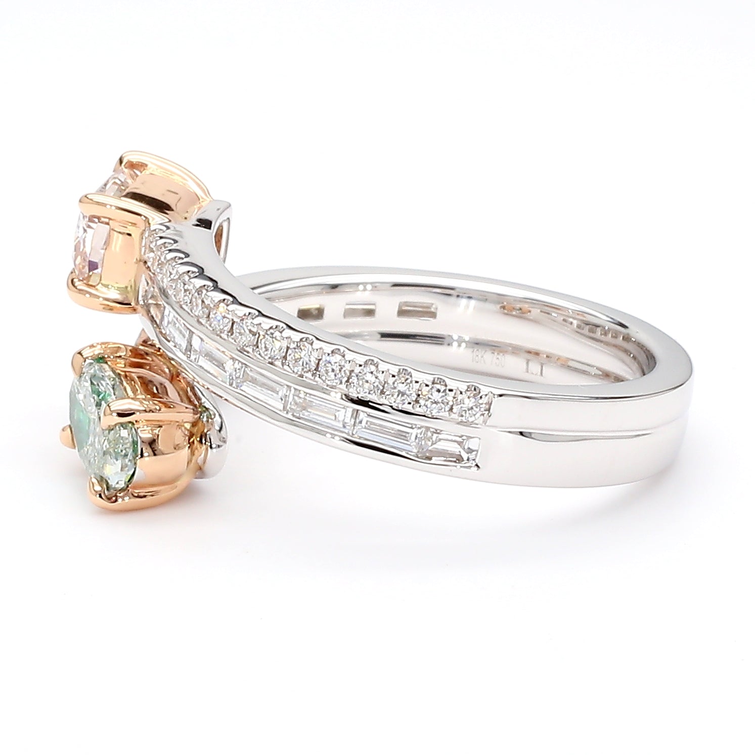 Natural Green Oval Diamond Ring Gia Certified