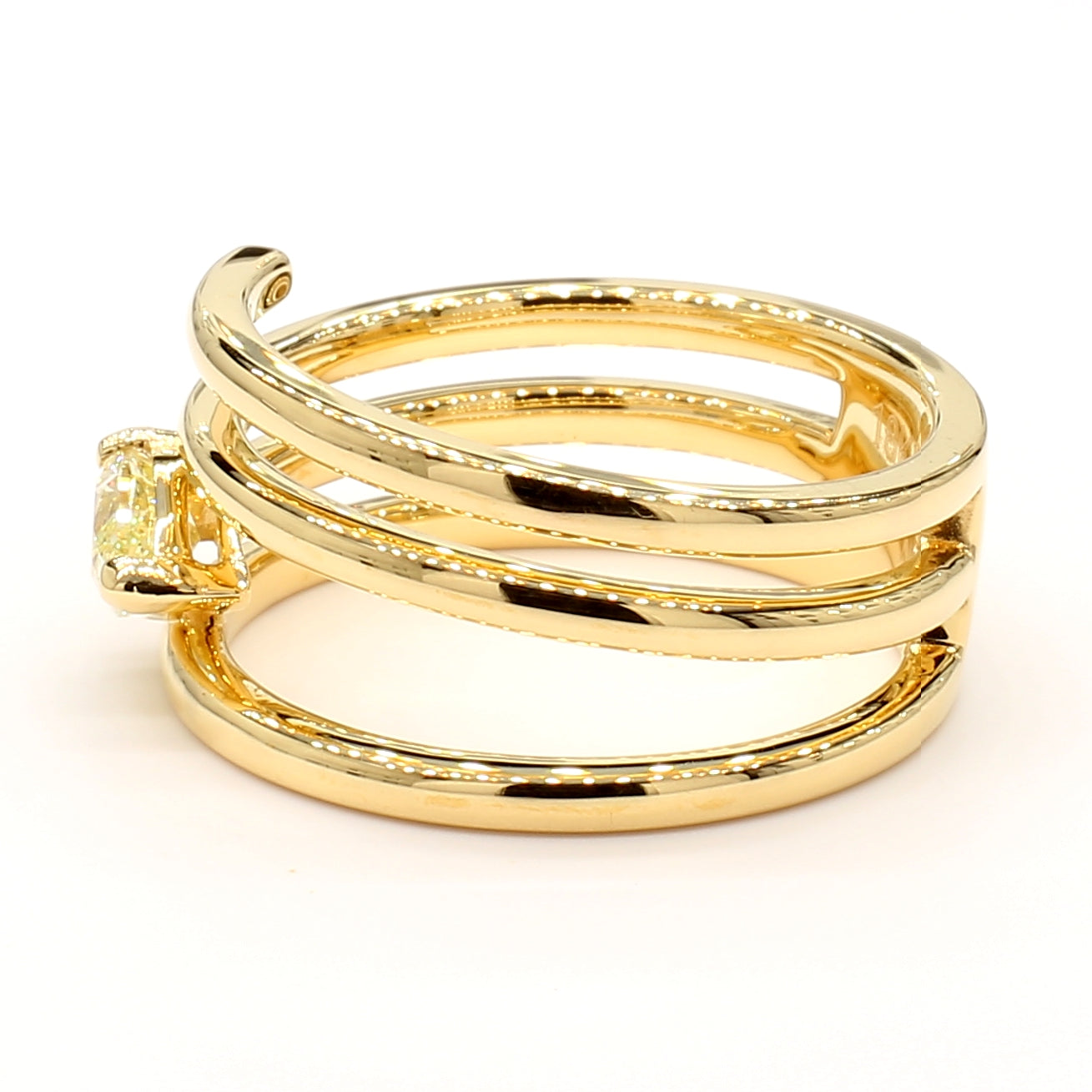 Natural Yellow Pear Diamond Ring product image 3